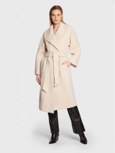 Шерстяное пальто обычного кроя Notes Du Nord, бежевый