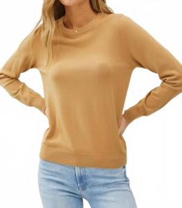 Вязаный свитер с круглым вырезом в верблюжьем цвете Be cool, коричневый