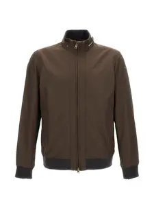 Куртка с высоким воротником и молнией Woolrich, коричневый