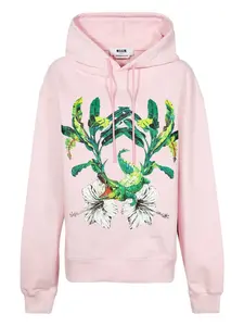 Худи с принтом Msgm, розовый