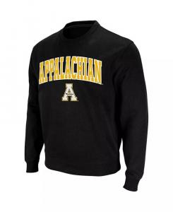 Мужская черная толстовка с круглым вырезом Appalachian State Mountaineers Arch Logo Colosseum