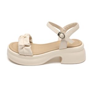 Сандалии с одним ремешком 5 см женские ZHR, Beige