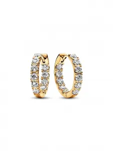 Серьги-кольца Sparkling Row Eternity Pandora, золото