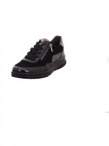 Semler Удобные кроссовки на шнуровке черного цвета