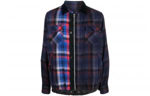 Sacai Застегивающаяся рубашка-куртка, Marine Blue