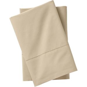 Комплект простыней из хлопкового перкаля плотностью 300 нитей Lands' End или комплект из 2 наволочек, цвет Pale Flax