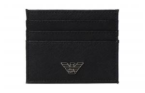 Полиамидный картхолдер мужской черный EMPORIO ARMANI