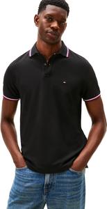 Мужские поло Tommy Hilfiger с коротким рукавом, классического кроя, с эластичными манжетами, Dark Sable