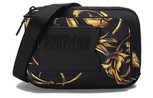 VERSACE JEANS COUTURE Нейлоновая сумка-мессенджер через плечо мужская черная