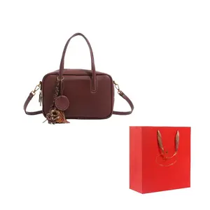 PAYOT Синтетическая кожаная сумка через плечо Women's Burgundy/Brown/Black