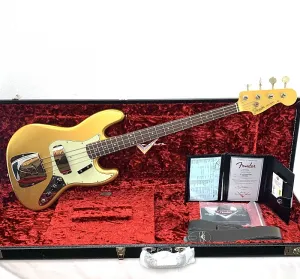 Fender Fender Custom Shop '63 Jazz Bass Journeyman - состаренное золото ацтеков с подобранной головкой грифа