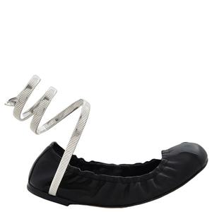 Рене Каовилла Балетки Rene' Caovilla, черный/серебряный