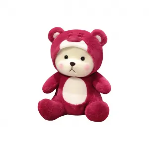 Милый и очаровательный плюшевый мишка трансформер высотой 24см/40см/50см/65см TLXT, розовый