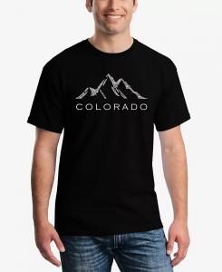 Мужская футболка с коротким рукавом Word Art Colorado Ski Towns LA Pop Art, черный