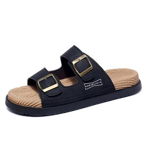 MESUCA Скользящие тапочки для мужчин с противоскользящей подошвой, устойчивые к истиранию, антибактериальные, бесшумные, черные, цвет Black