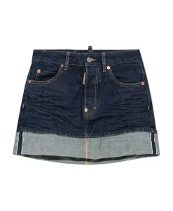 Короткая джинсовая юбка Dsquared2, синий