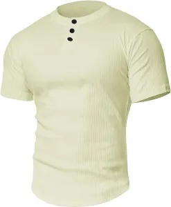 Футболка-поло Henley Slim Buttons Muscle с коротким рукавом