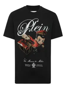 Футболка с кристаллами Philipp Plein, черный
