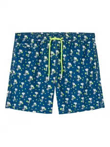 Плавки-шорты с принтом по всей поверхности MC2 SAINT BARTH, синий