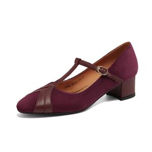 XICUNMINGWU Туфли на высоком каблуке женские бордовые