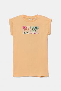 Детское хлопковое платье Guess, оранжевый