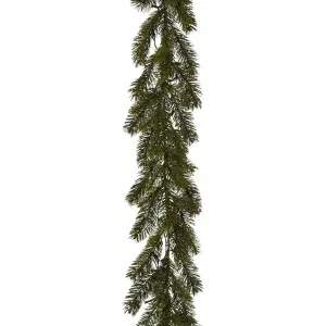 Световая искусственная гирлянда Creativ "Новогодние украшения, Рождественская гирлянда", еловая гирлянда с 40 светодиодами, 185 см, на батарейках Creativ Light, зеленый