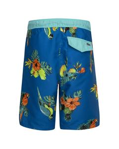 Шорты для плавания без застежки с цветочным принтом Hurley, синий