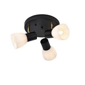 Потолочный светильник lux.pro Abbey, черный - белый - стекло - металл - 34 x 12 x 22 см