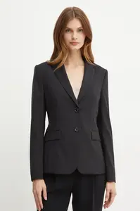 Шерстяная блейзер BOSS, черный