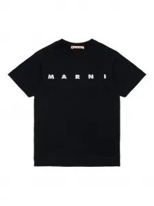 Футболка с логотипом Marni Kids, черный
