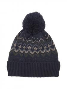 Color Kids Шапка BEANIEWITH PATTERN in Blau