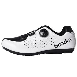 BOODUN Дышащие велосипедные туфли мидтоп унисекс черно-белые, цвет Black White