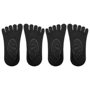 Носки для йоги, носки с пятью пальцами, балетные носки с ручками для женщин Unique Bargains, черный