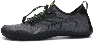 Водные обувь UBFEN Aqua для плавания, мужские и женские пляжные спортивные, быстросохнущие, босиком для лодок, рыбалки, дайвинга и серфинга, серый