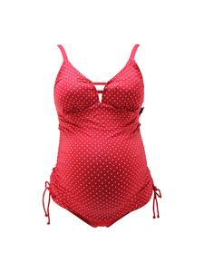 Petit amour Купальник-танкини для беременных Ava Red в белый горошек