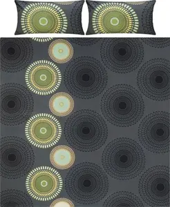 Постельное белье антрацитово-зеленый 1x 200x200 см + 2x 40x80 см REDBEST