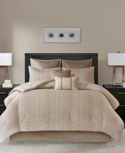 Комплект постельного белья Camelia из 8 предметов, размер Queen Madison Park, цвет natural