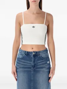 Топ-бандо в полоску Adidas, белый