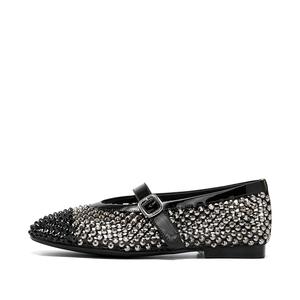 Туфли Мэри Джейн на плоской подошве женские ELLE, Black