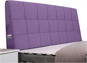 Подушка-подголовник для кровати LIANGJUN, большая подушка для двуспальной кровати, удобная поясничная подушка, для общежития, спальни, для кровати без изголовья, моющийся чехол (Цвет: фиолетовый, Размер: 180x62x13 см) CHIAPERINI, Purple