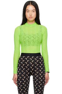 Лонгслив с эффектом второй кожи Moon Diamond Marine Serre, зеленый