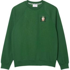 Свитшот с вышитой эмблемой LACOSTE, зеленый