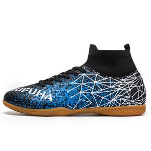 BIANSULONG Унисекс футбольные бутсы высокие бело-черные, цвет Black