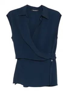 Топ с запахом Pennyblack, синий