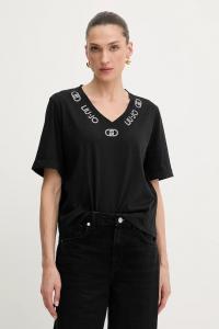 Хлопковая футболка Liu Jo, черный