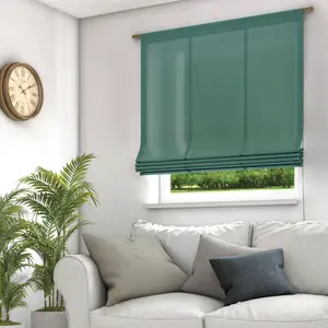 Нейтекс для вас! Римская штора «Мара-ЭКО» со штангой, свободно висящая Neutex For You!, цвет smaragd