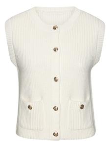 LASCANA Вязаный жилет кремового цвета