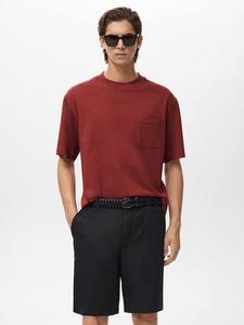 Футболка Single Cotton Boxy Fit Mango, Dark Red