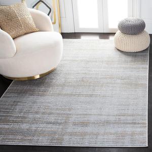 SAFAVIEH Orchard Collection ковер 135 x 196 см - Grey & Gold, современный абстрактный дизайн, не линяет и прост в уходе, идеален для помещений с высокой проходимостью: прихожая, гостиная, спальня (ORC661G)