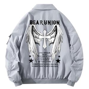 BEAR UNION Винтажная куртка унисекс, Light Gray